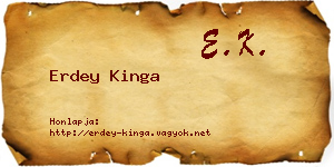 Erdey Kinga névjegykártya